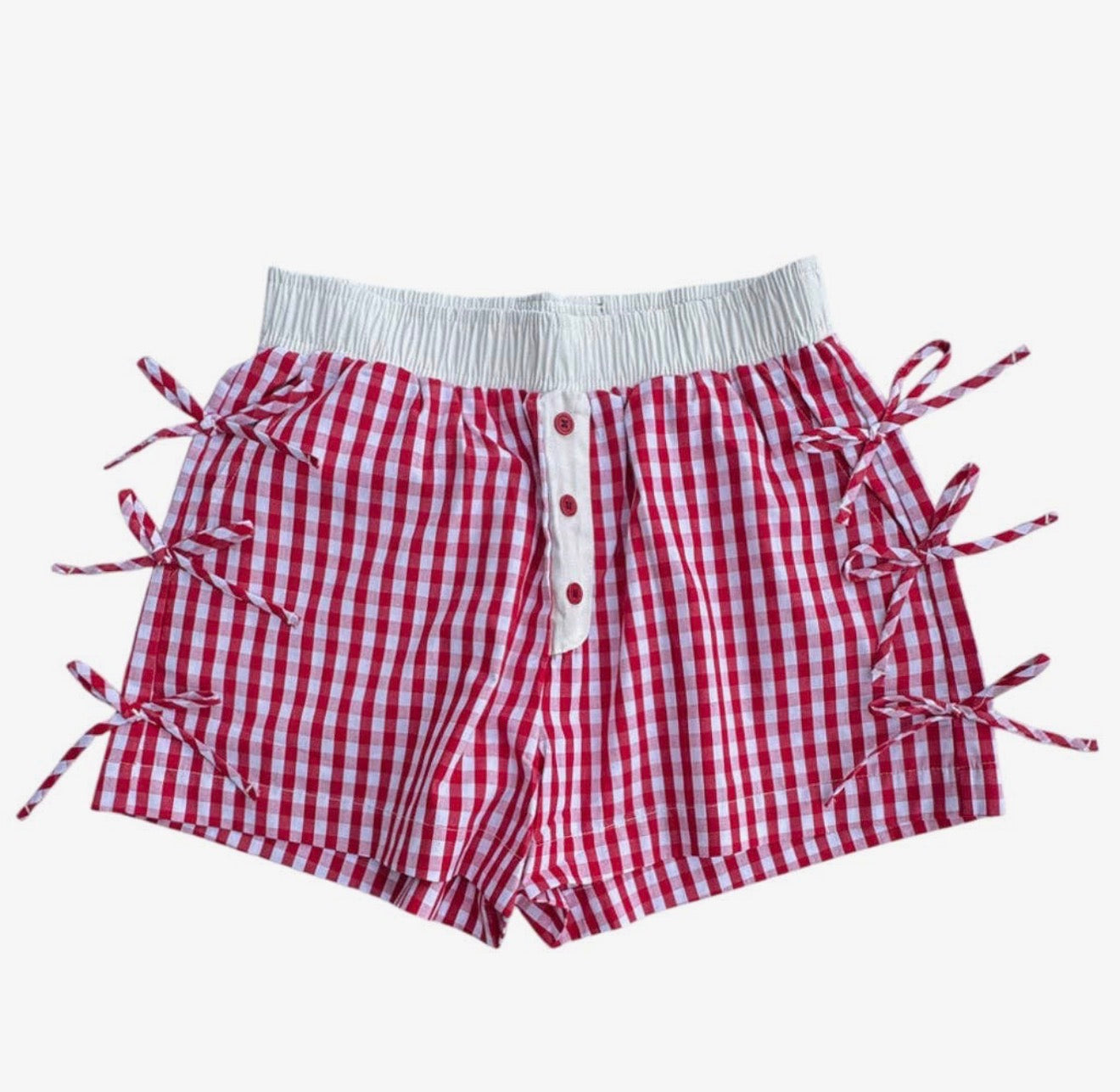 Lulu Mac Gingham Bow Boxer Shorts