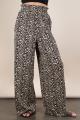 Leopard Print Pleaded Pants