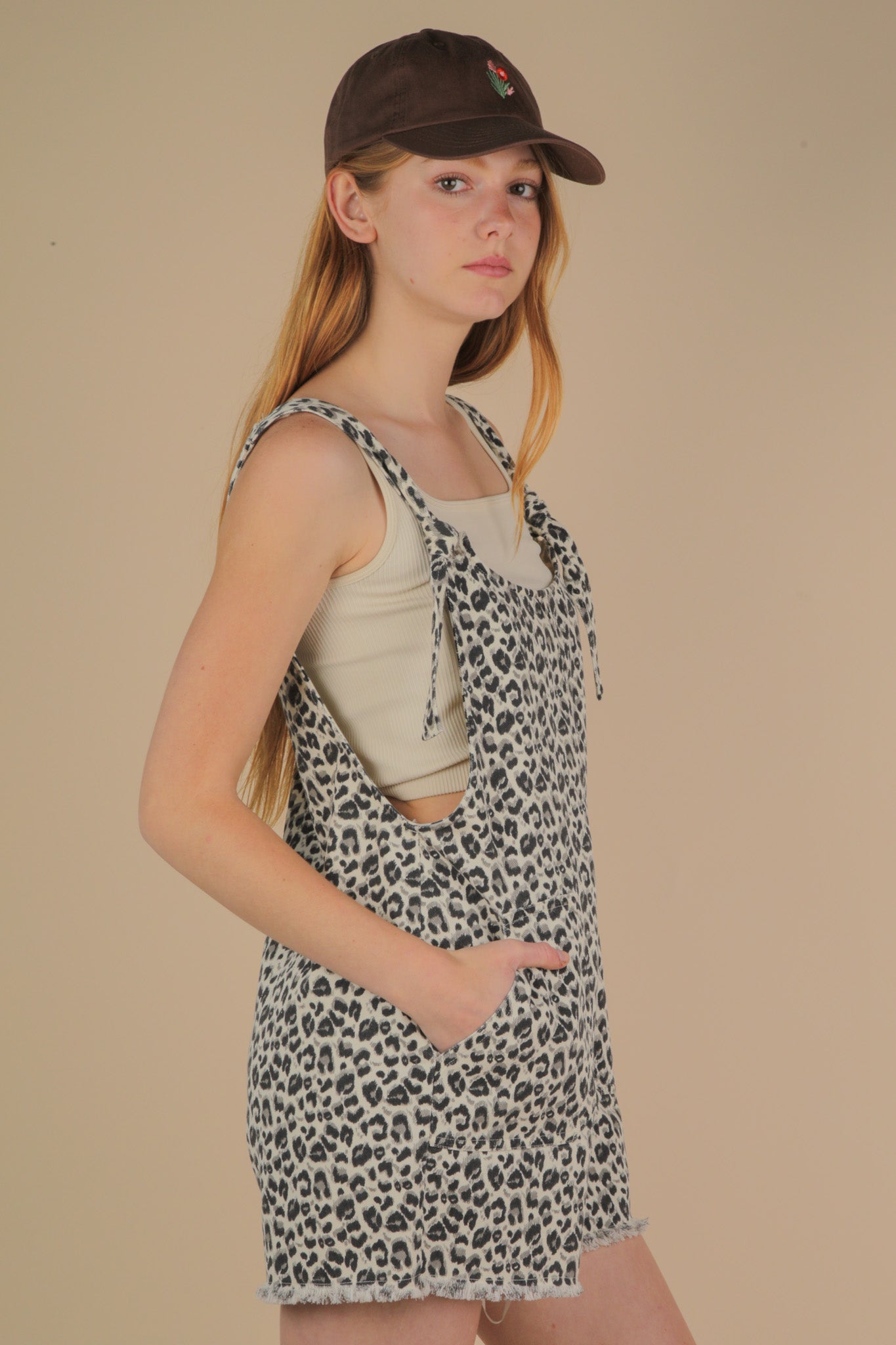 White Leopard Romper
