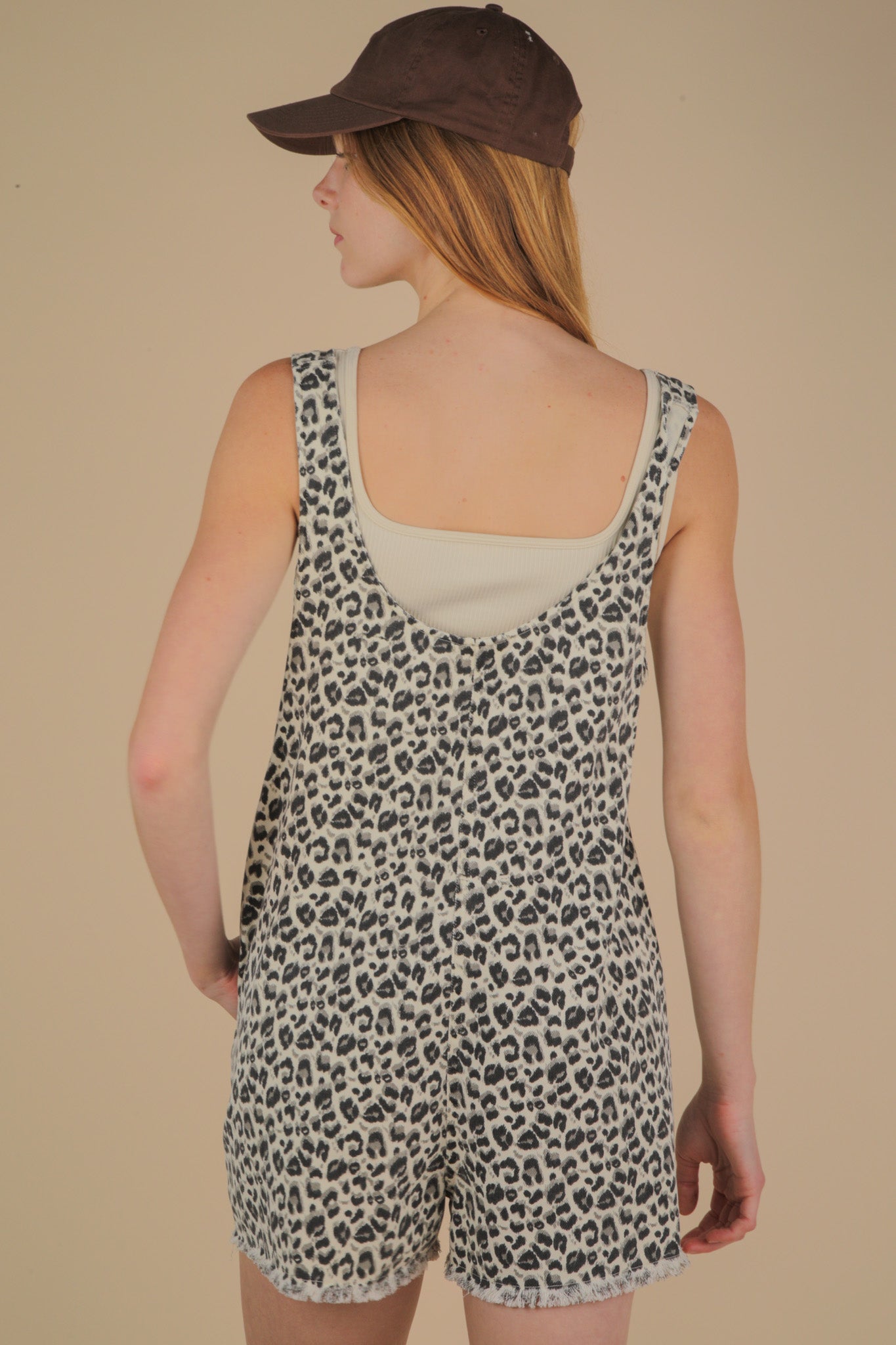 White Leopard Romper