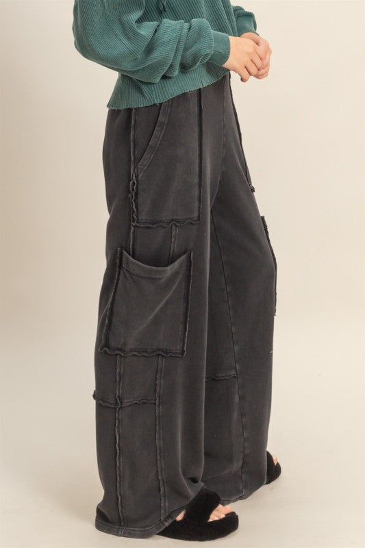 Oversized Utility Lounge Pants with Pockets