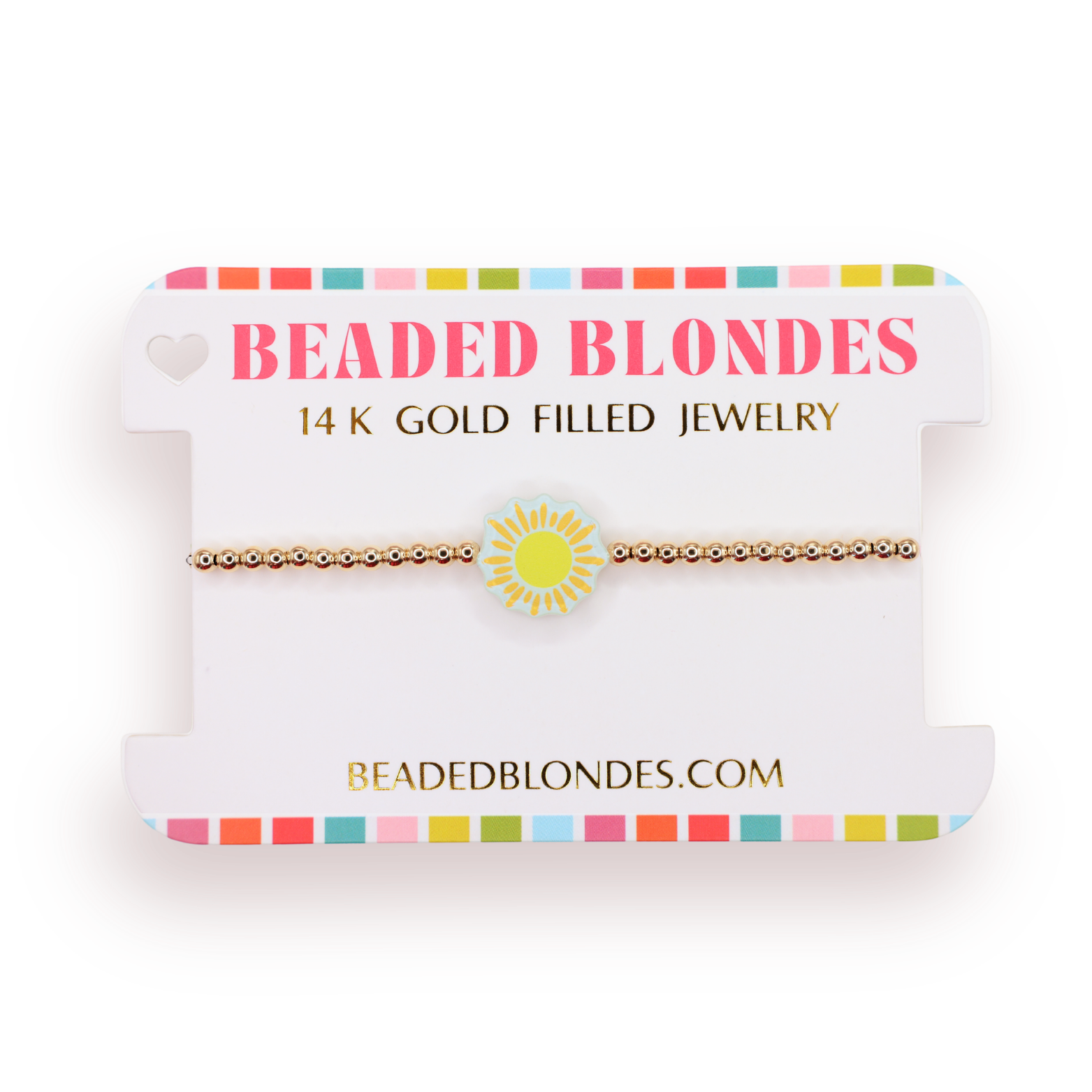 Sunshine Bracelet on Gold: Standard 6.75 inch | Beaded Blondes