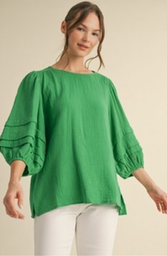 Green blouse