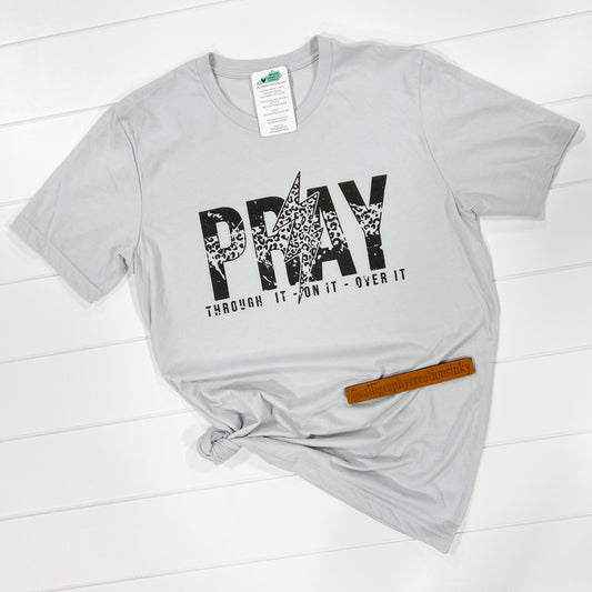 Silver Pray Bolt Tee