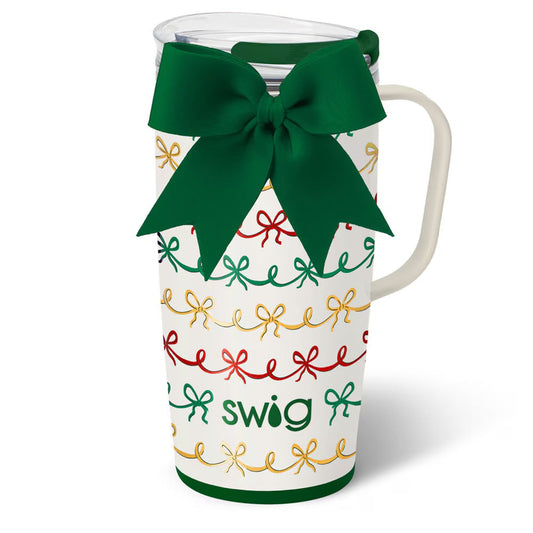 Christmas Bows 22 oz Swig Travel Mug