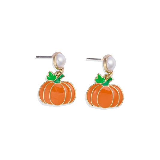 Pearl Pumpkin Earrings