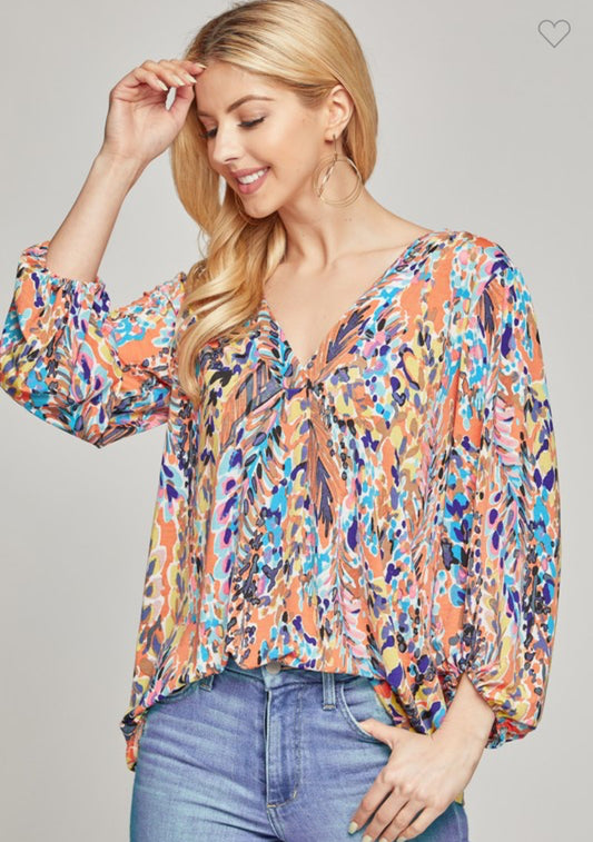 Floral Balloon Top