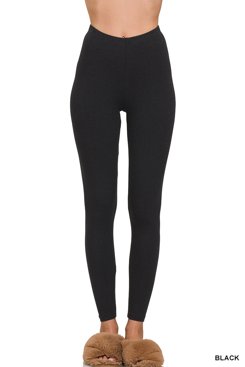 Zenana- PREMIUM COTTON FULL LENGTH LEGGINGS