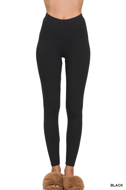 Zenana- PREMIUM COTTON FULL LENGTH LEGGINGS