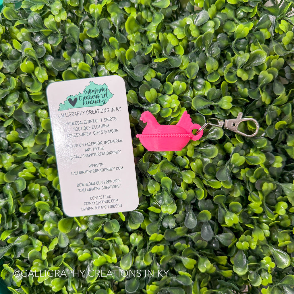 Hot Pink | Hen Keychain