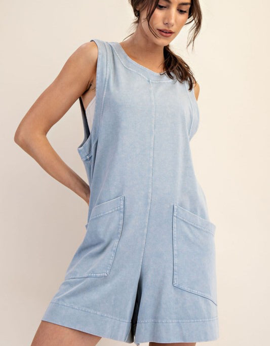 Cotton Poly Romper