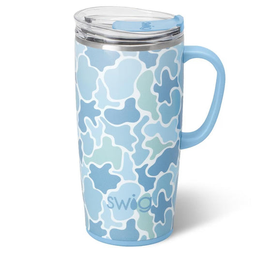 Saltwater Camo 22 oz Swig Travel Mug
