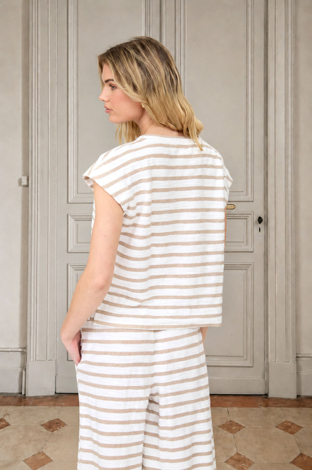 Blu Pepper- 2 piece striped set