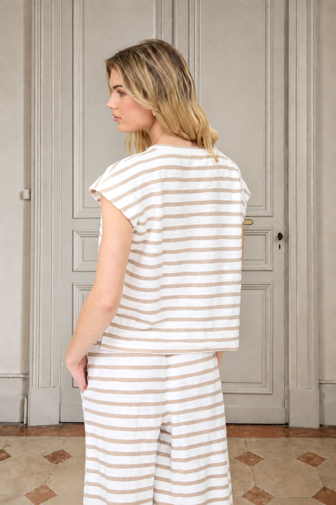 Blu Pepper- 2 piece striped set