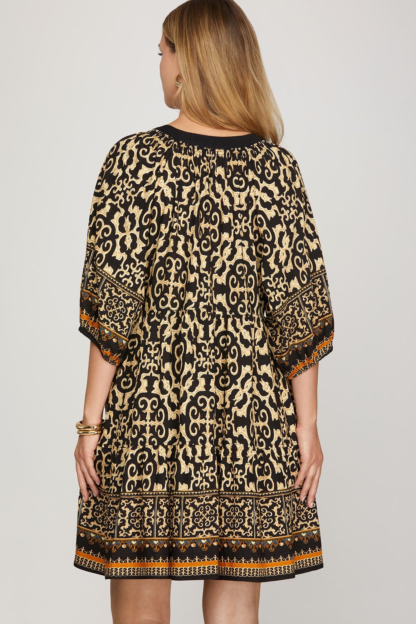 Printed Mini Dress with Pockets