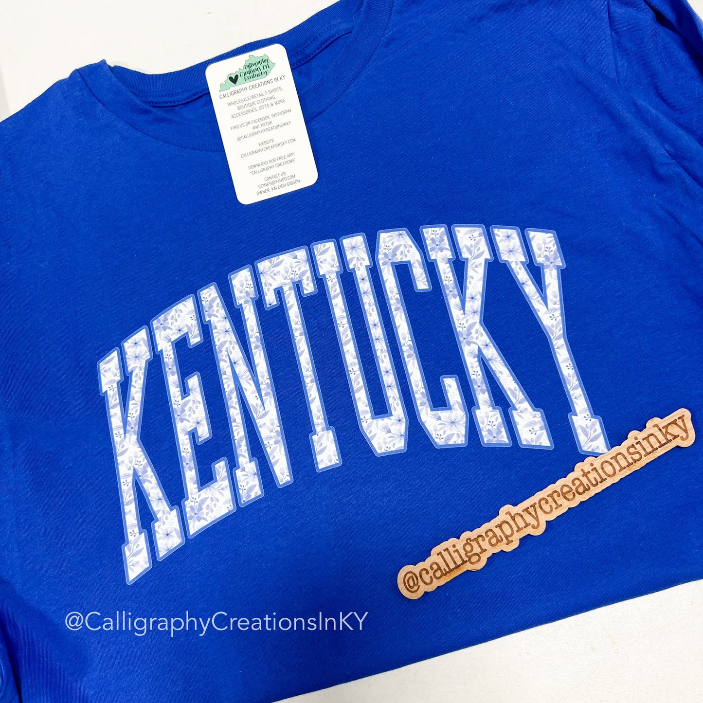 Floral Kentucky Blue LS Tee