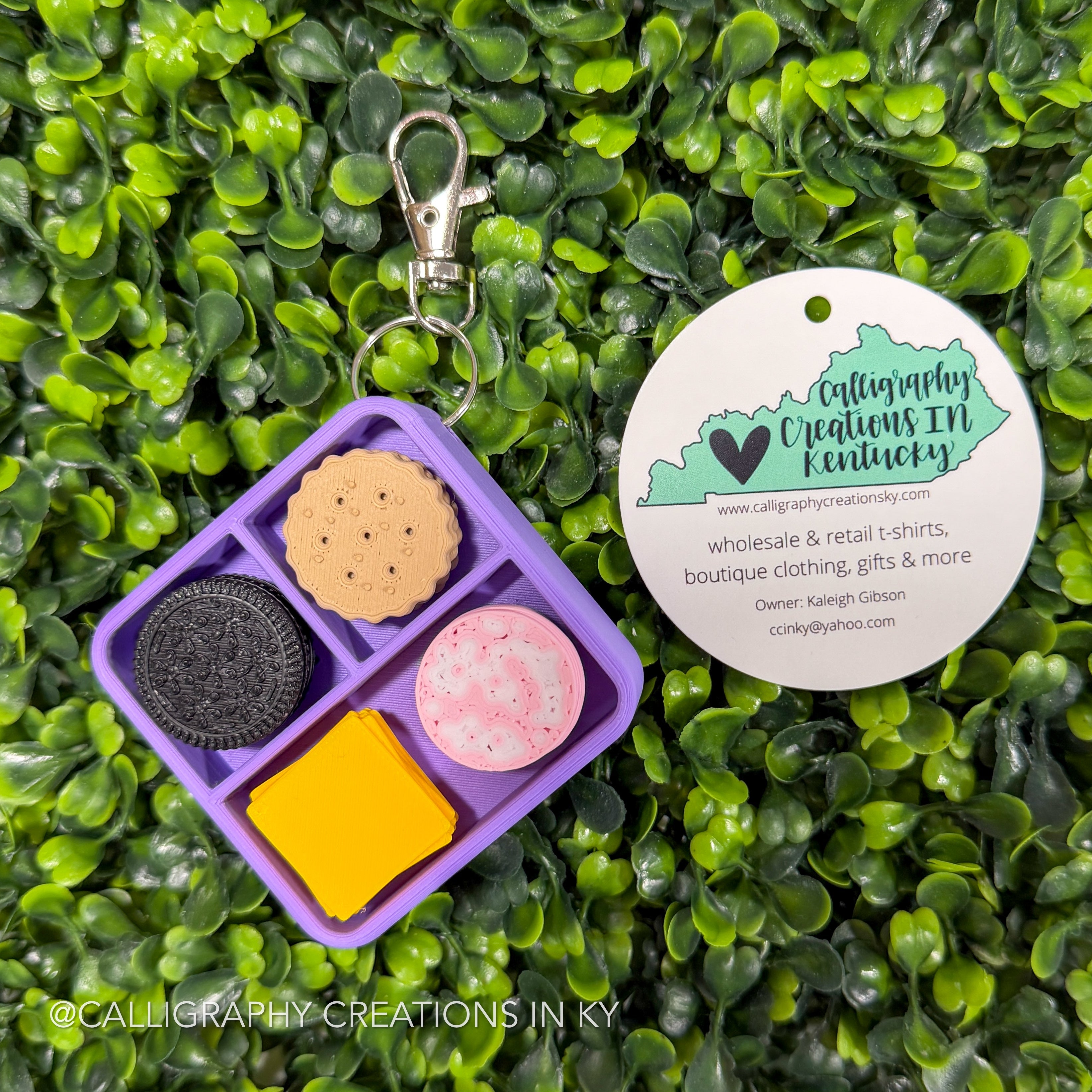 Cookie, Crackers, Ham & Cheese Fidget Clicker Keychain