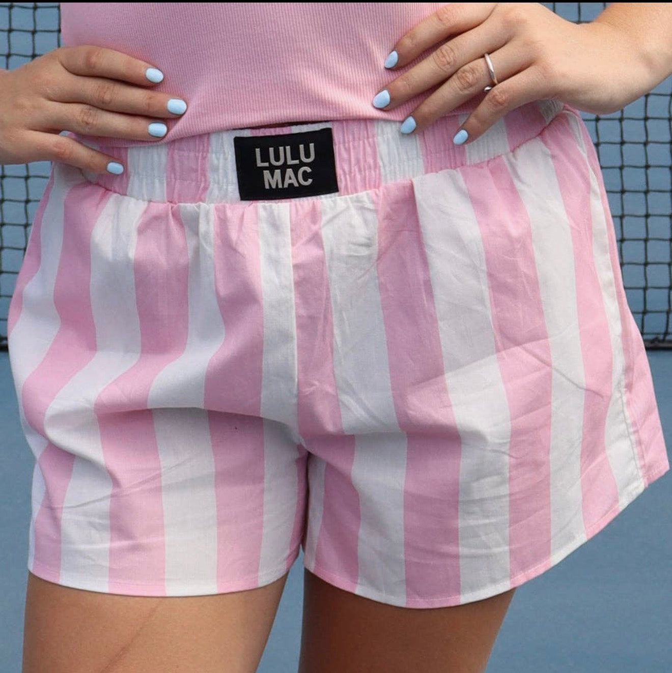 Lulu Mac Light Pink Striped Boxers