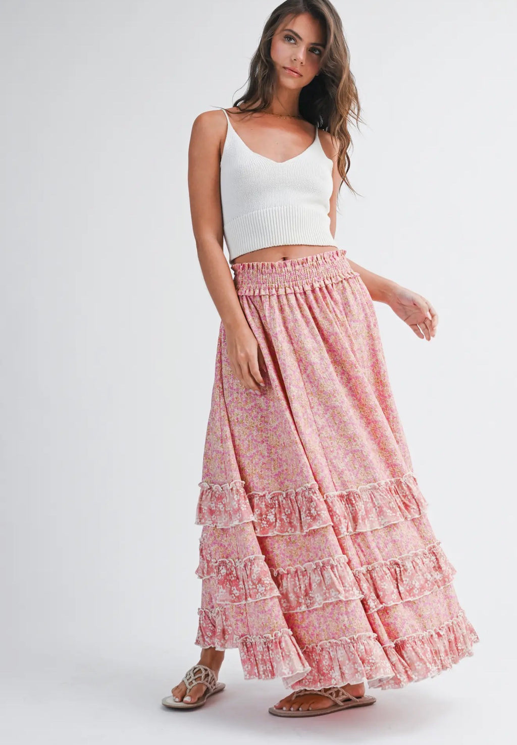 Blushing Garden Maxi Skirt