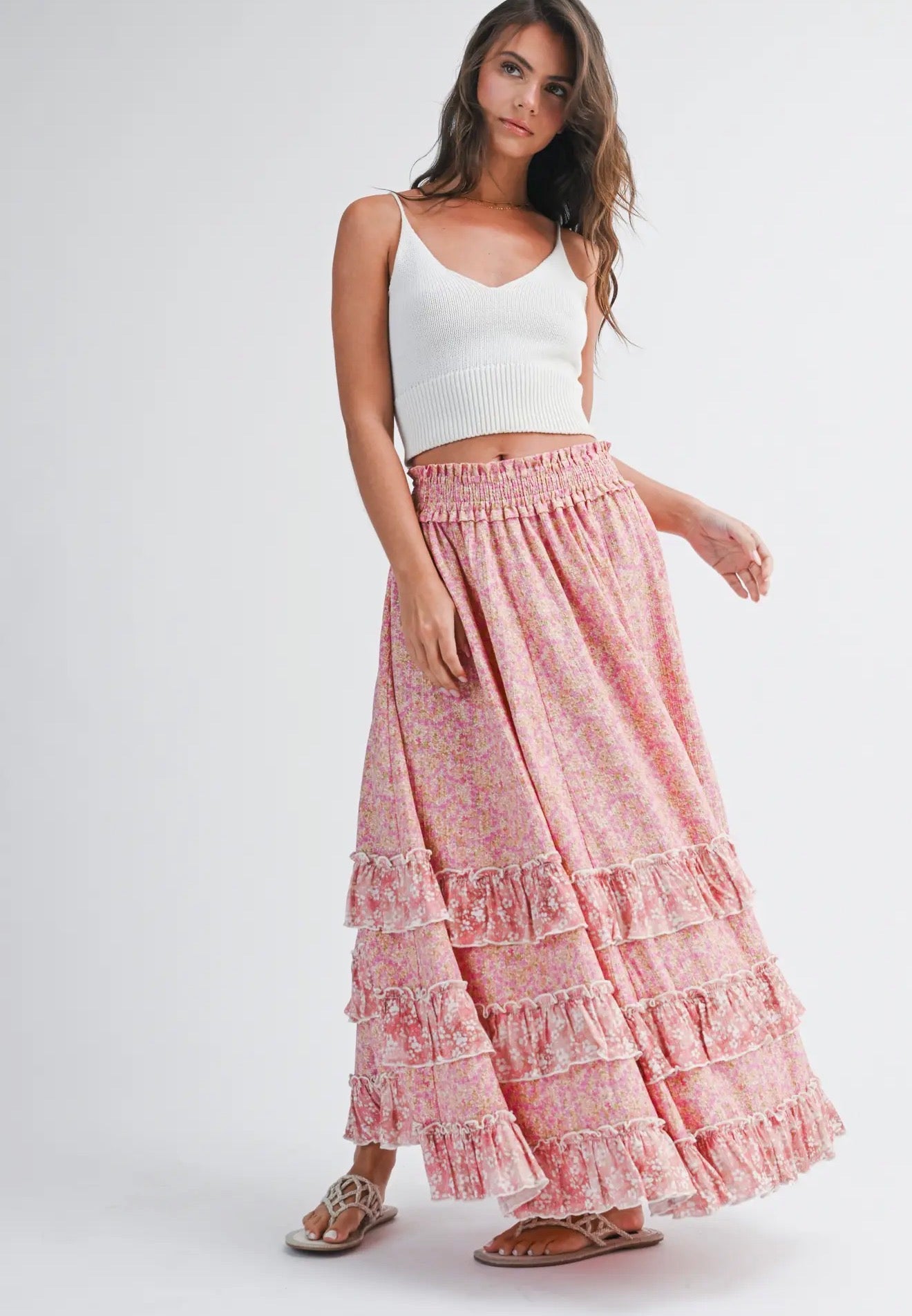Blushing Garden Maxi Skirt