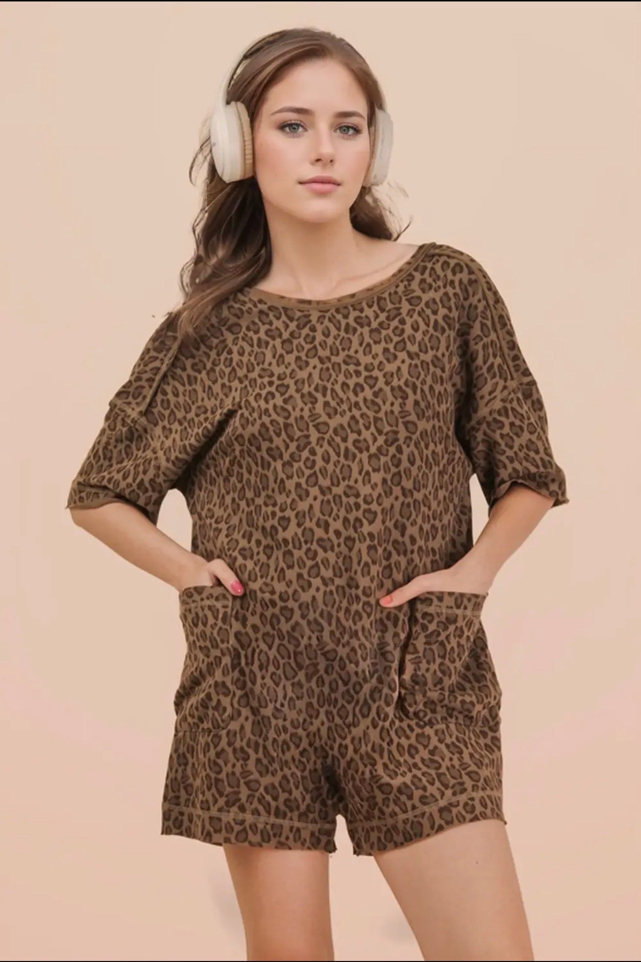 The Leopard Lounge Romper