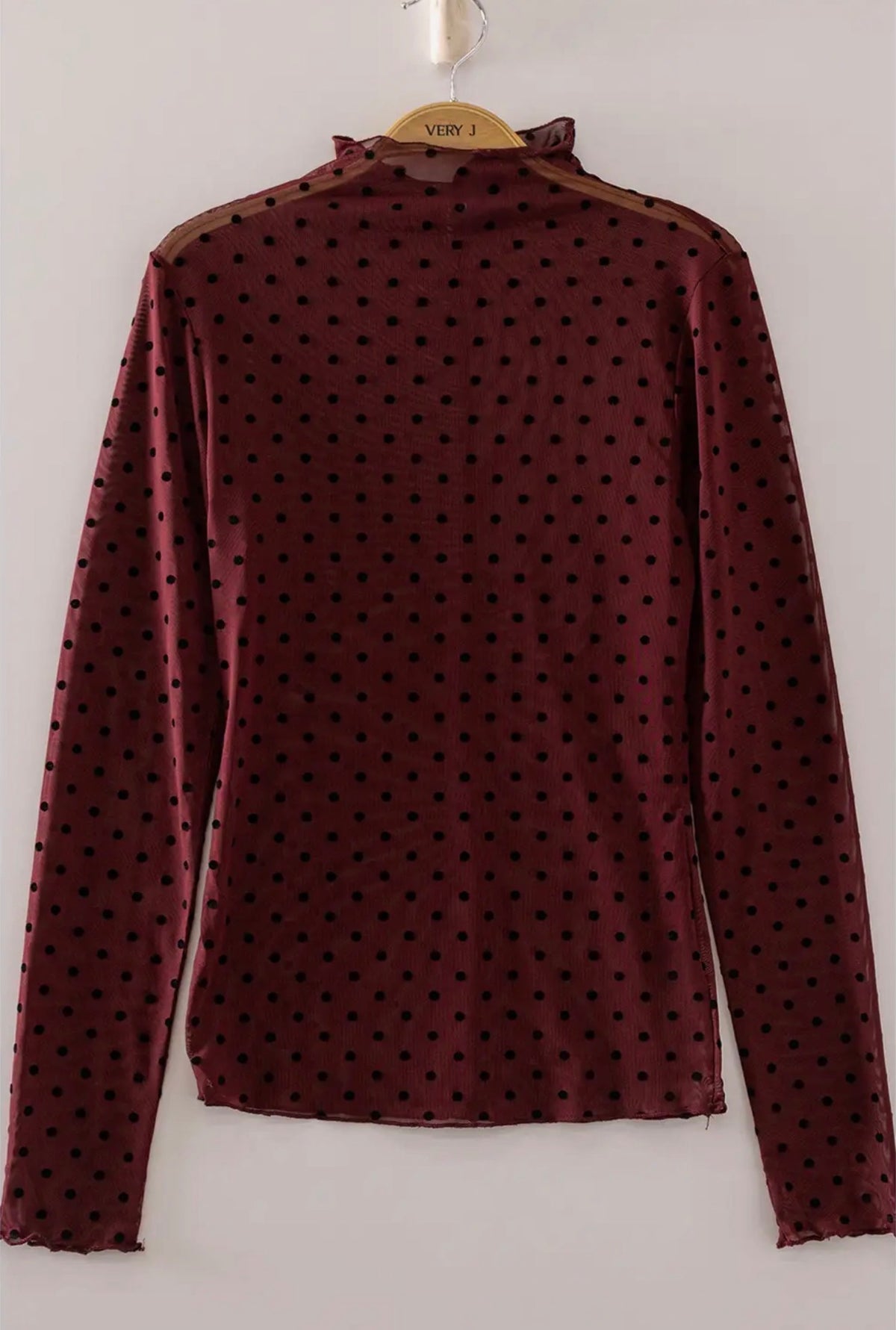 High Neck Fitted Mesh Top