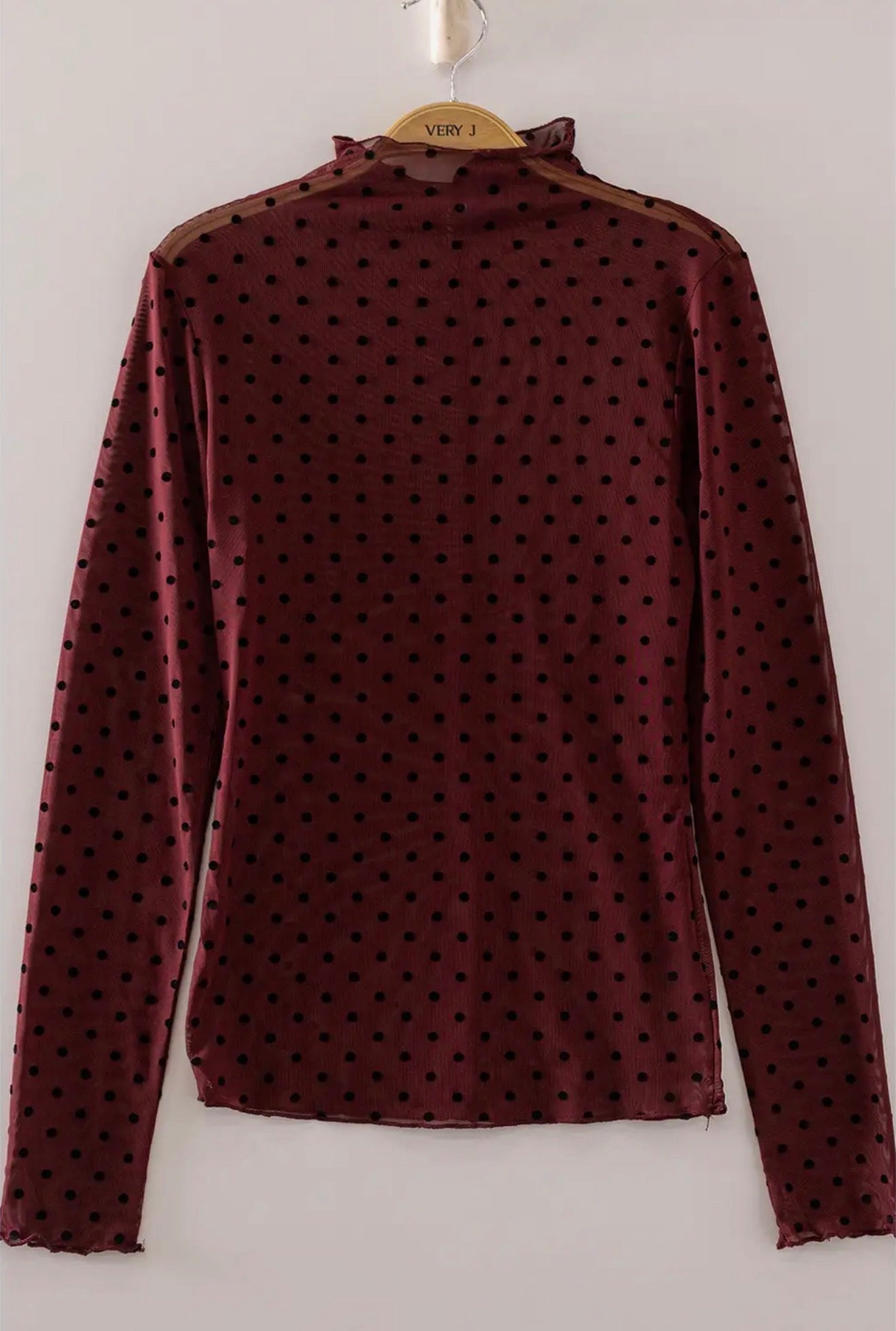 High Neck Fitted Mesh Top