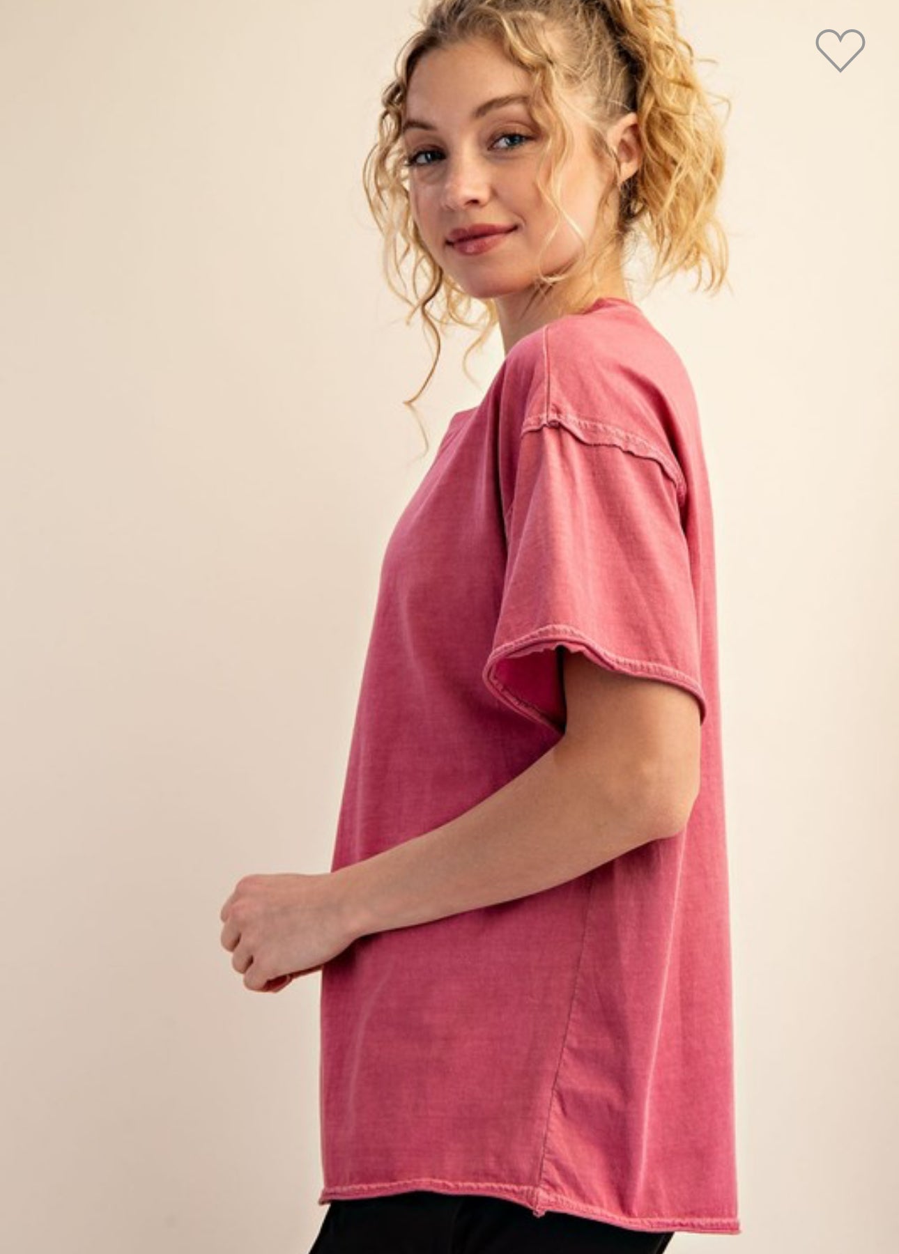 Washed Boxy Cotton Tee