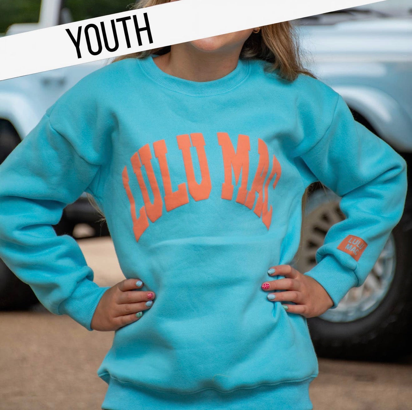 Lulu Mac Blue/Orange Youth Sweatshirt