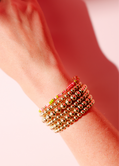 Watermelon Sprinkle Bracelet: Standard 6.75 inch | Beaded Blondes