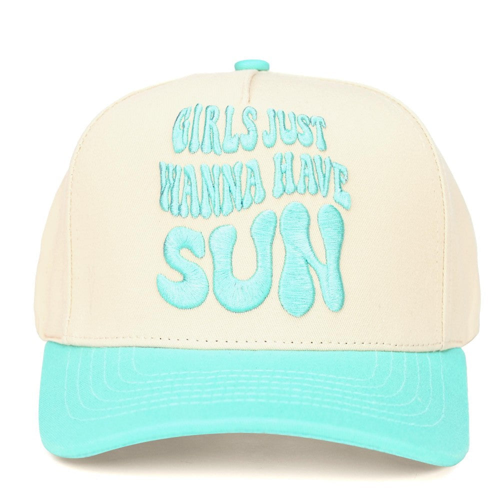 Mint | Girls Just Wanna Have Sun Embroidered Hat