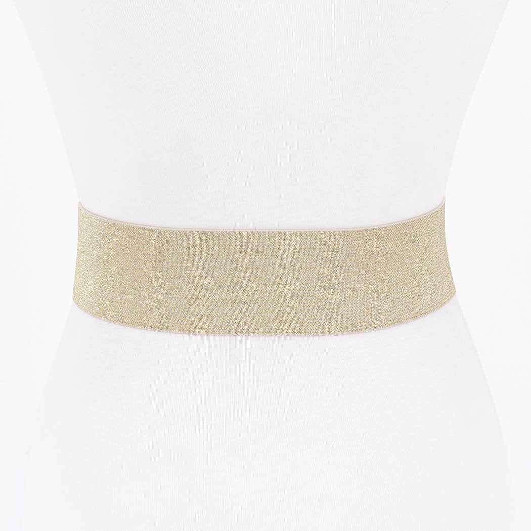 Faux Leather Ribbon Elastic Belt