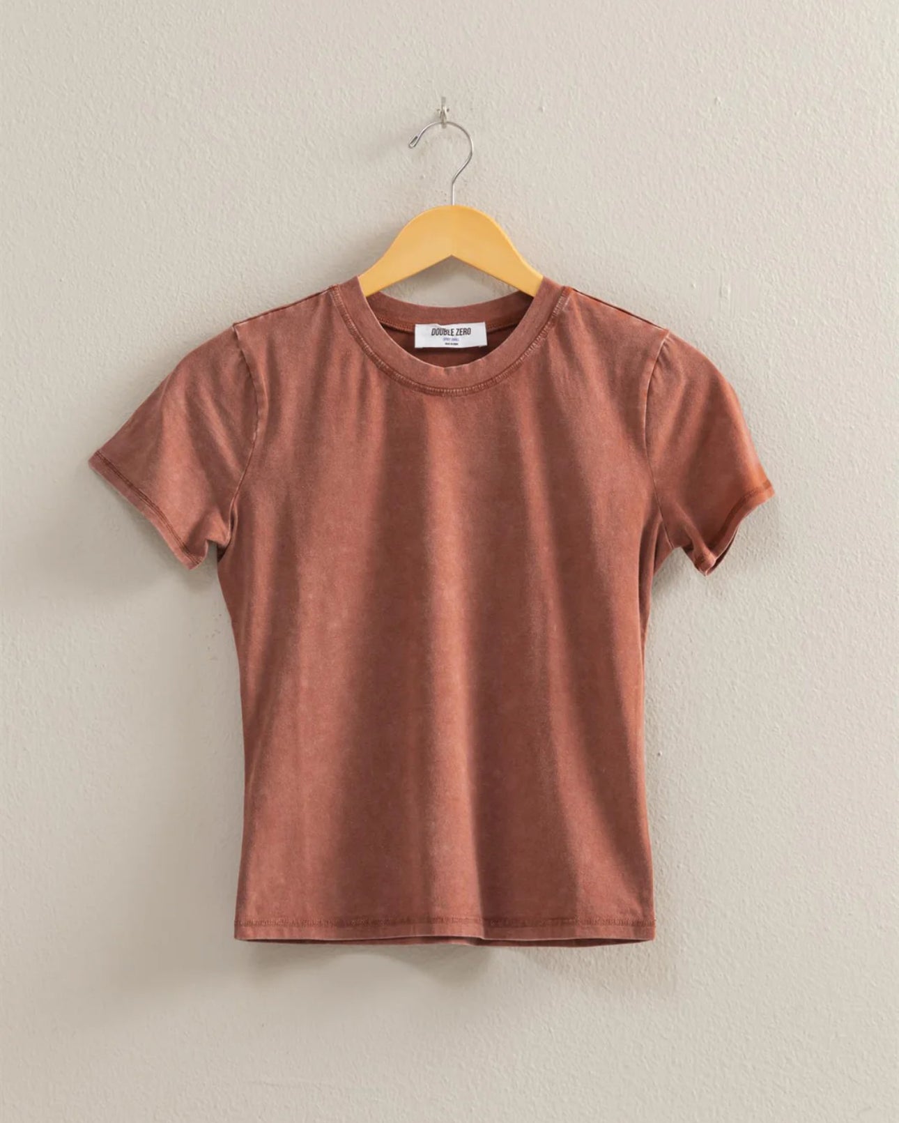 Acid Washed Tee- Chestnut