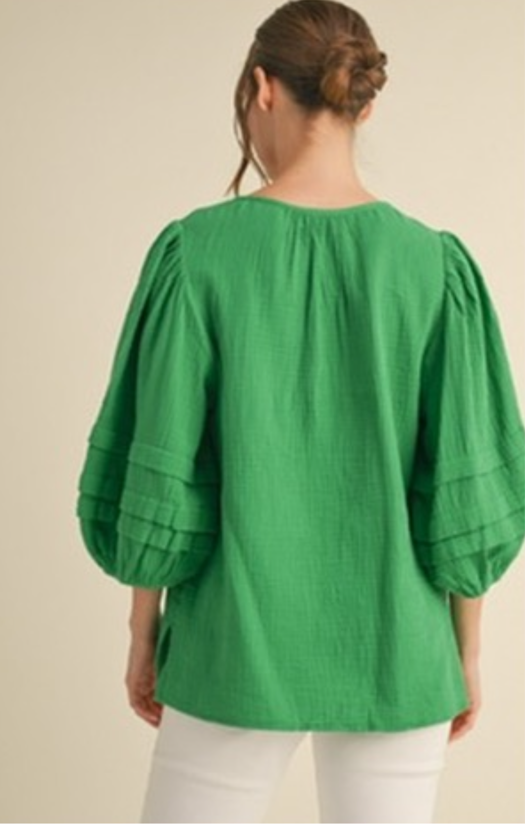 Green blouse