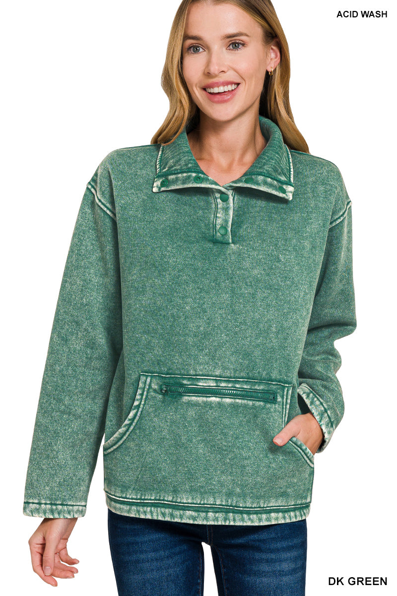 Dark Green | Kangaroo Pocket Pullover