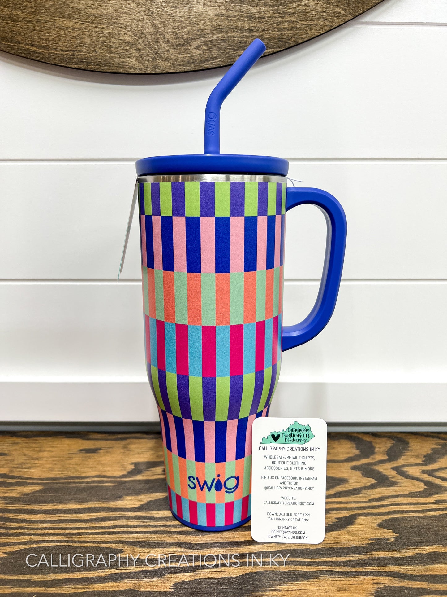 Brite Stripe 40 oz Swig Mega Mug