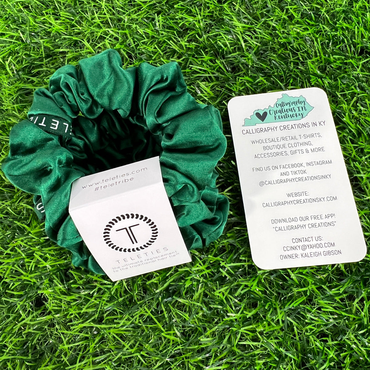 Evergreen Large Teleties Scrunchie-3 Pack