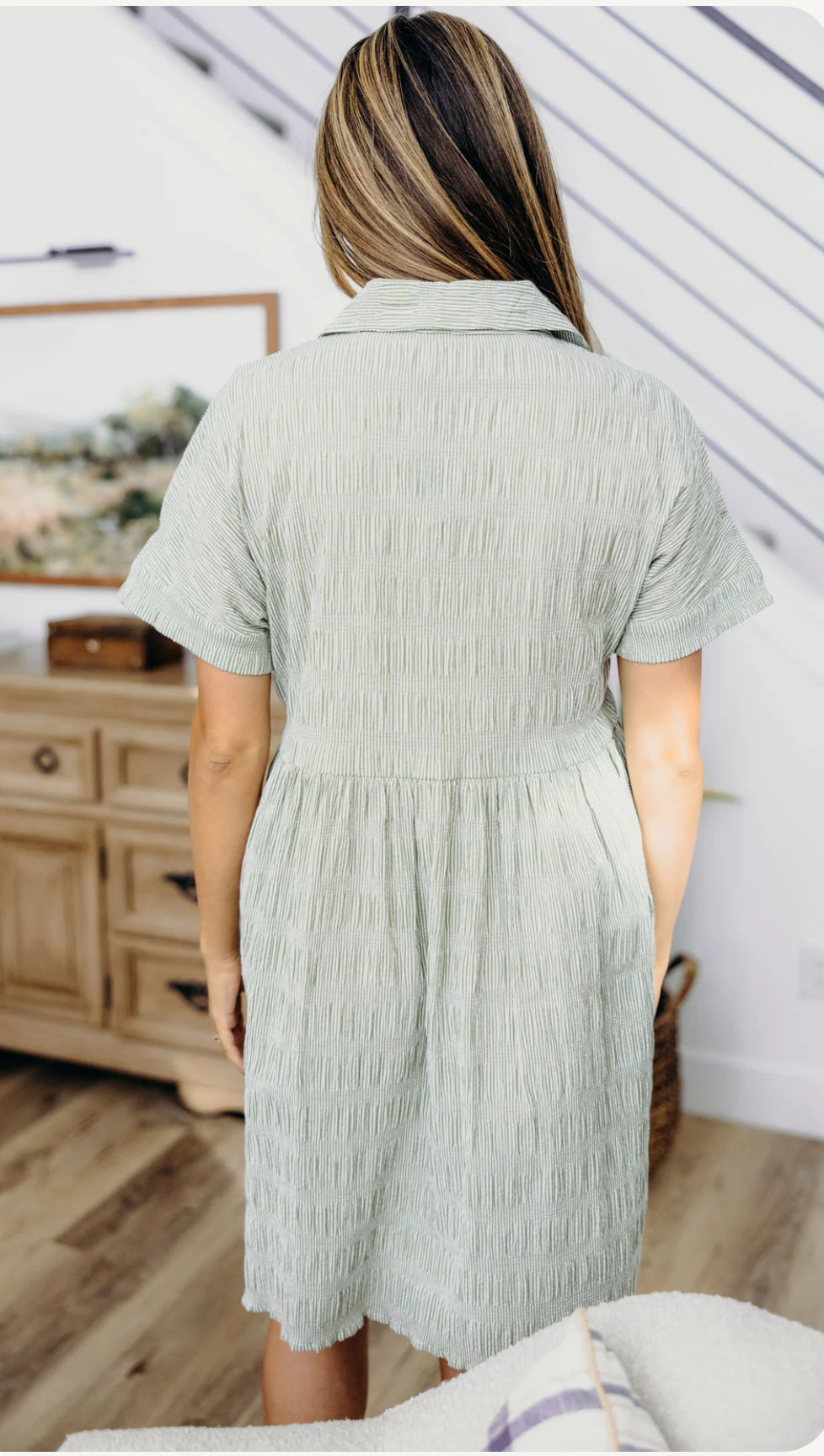 THE BLANCHE IN OLIVE STRIPE