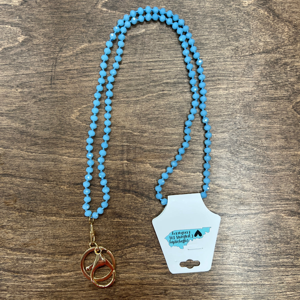 Light Blue Sparkle Lanyard/Necklace