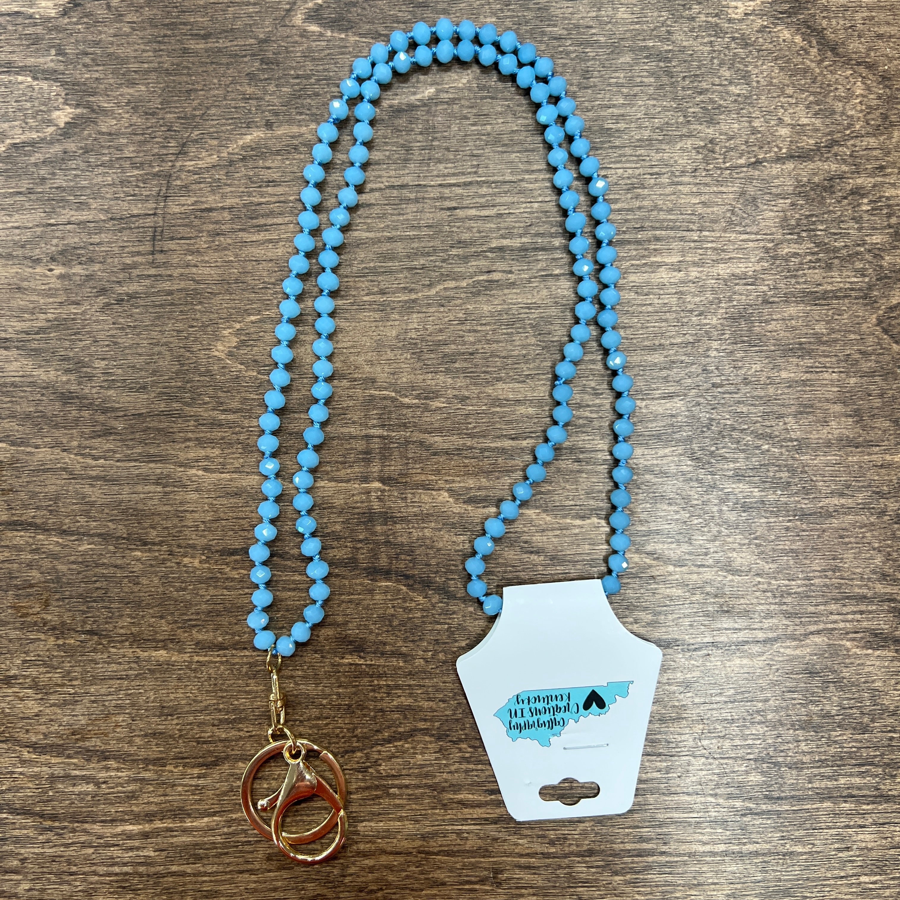Light Blue Sparkle Lanyard/Necklace