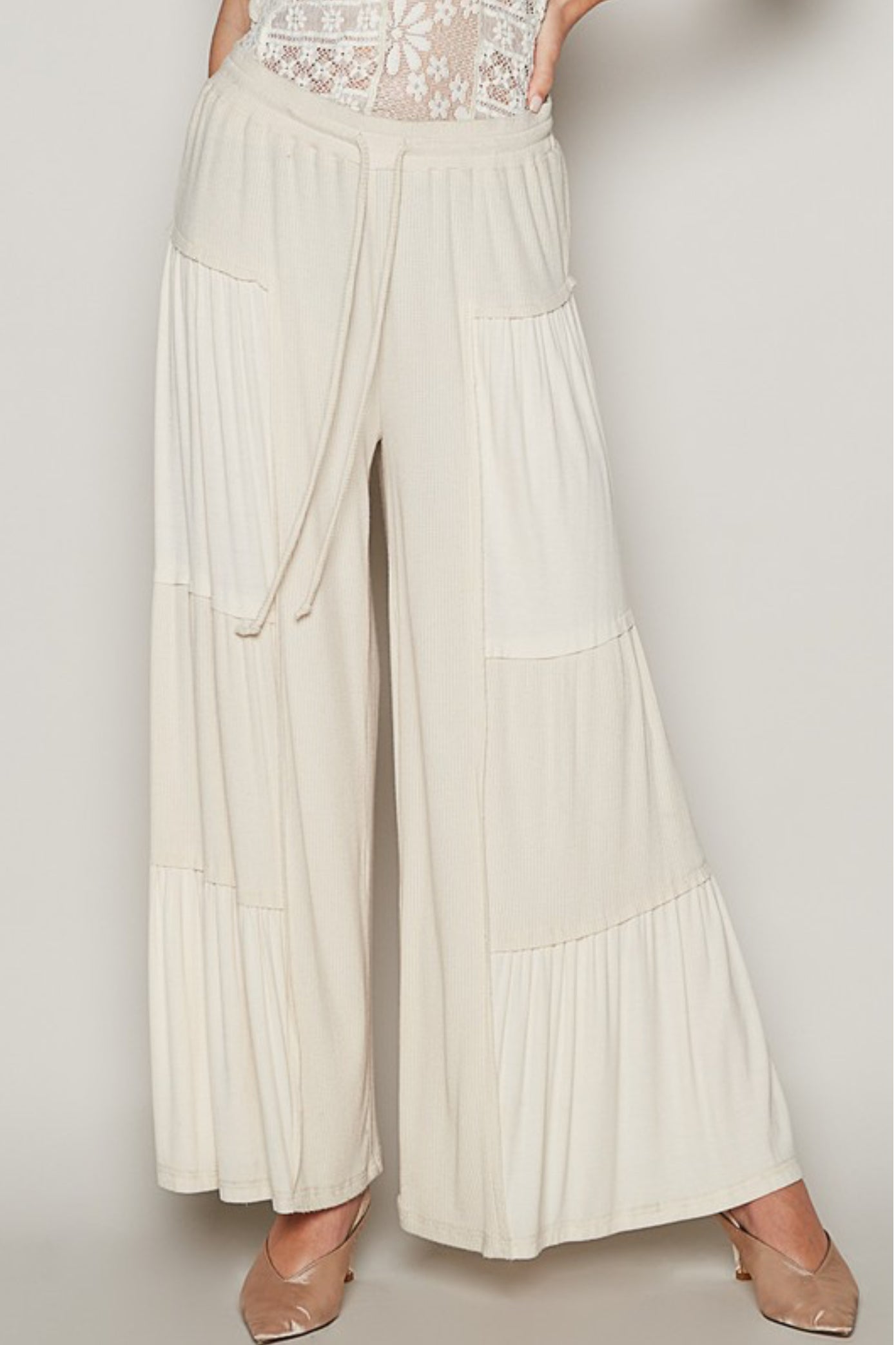 Ribbed Wide Leg Pant