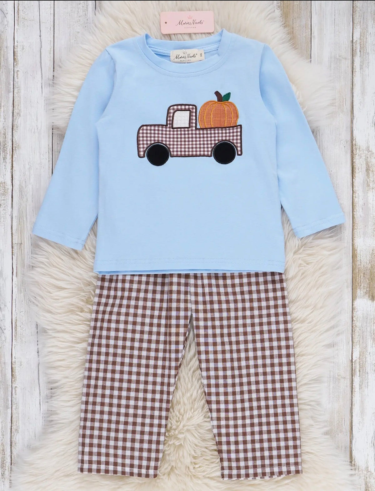 Pumpkin Pick Up Gingham Set