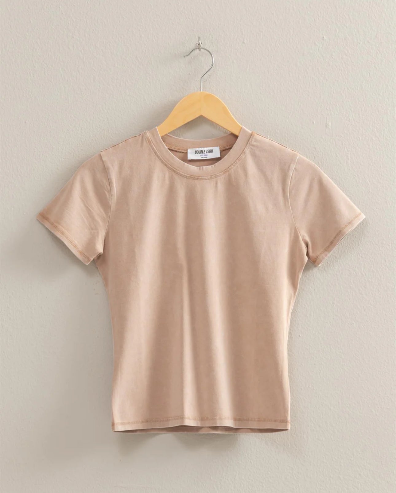 Acid Washed Tee-D Taupe