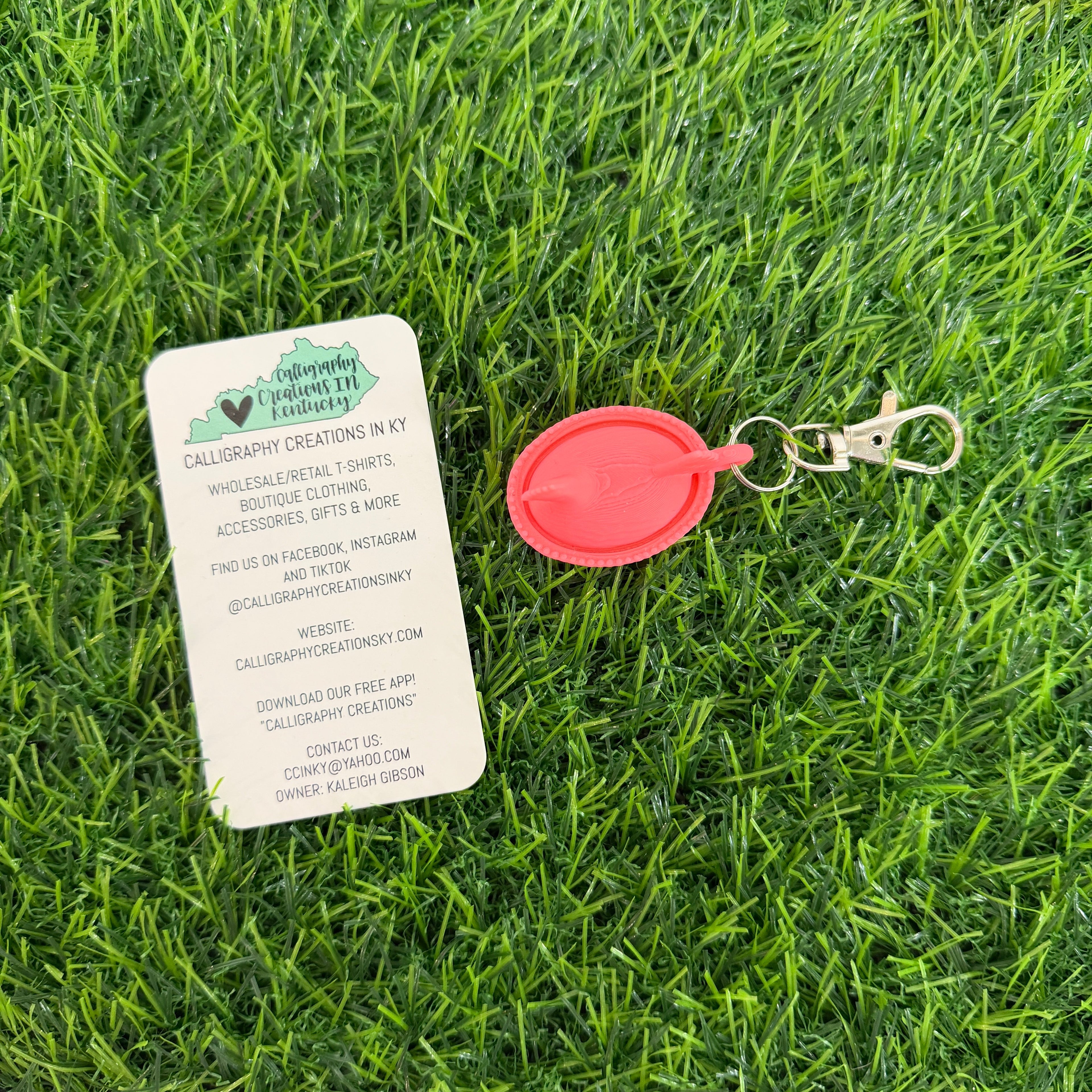 Neon Pink | Hen Keychain