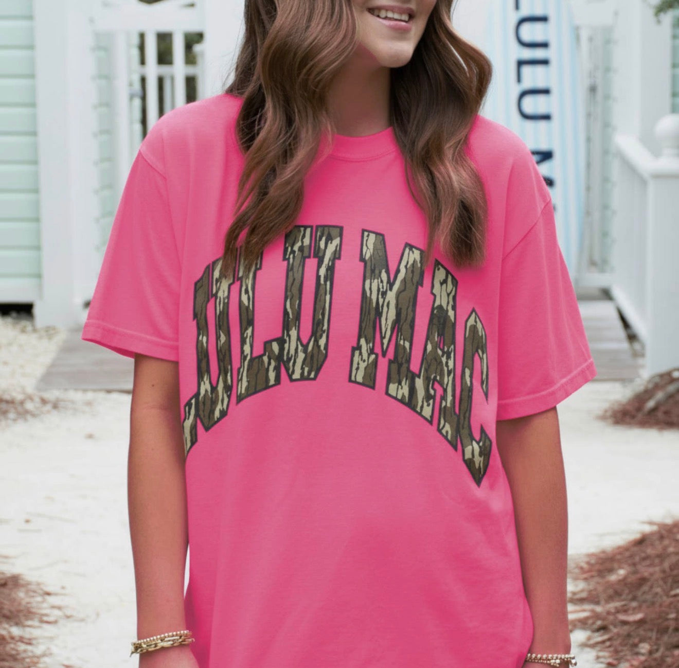 Lulu Mac Mossy Oak Pink Tee