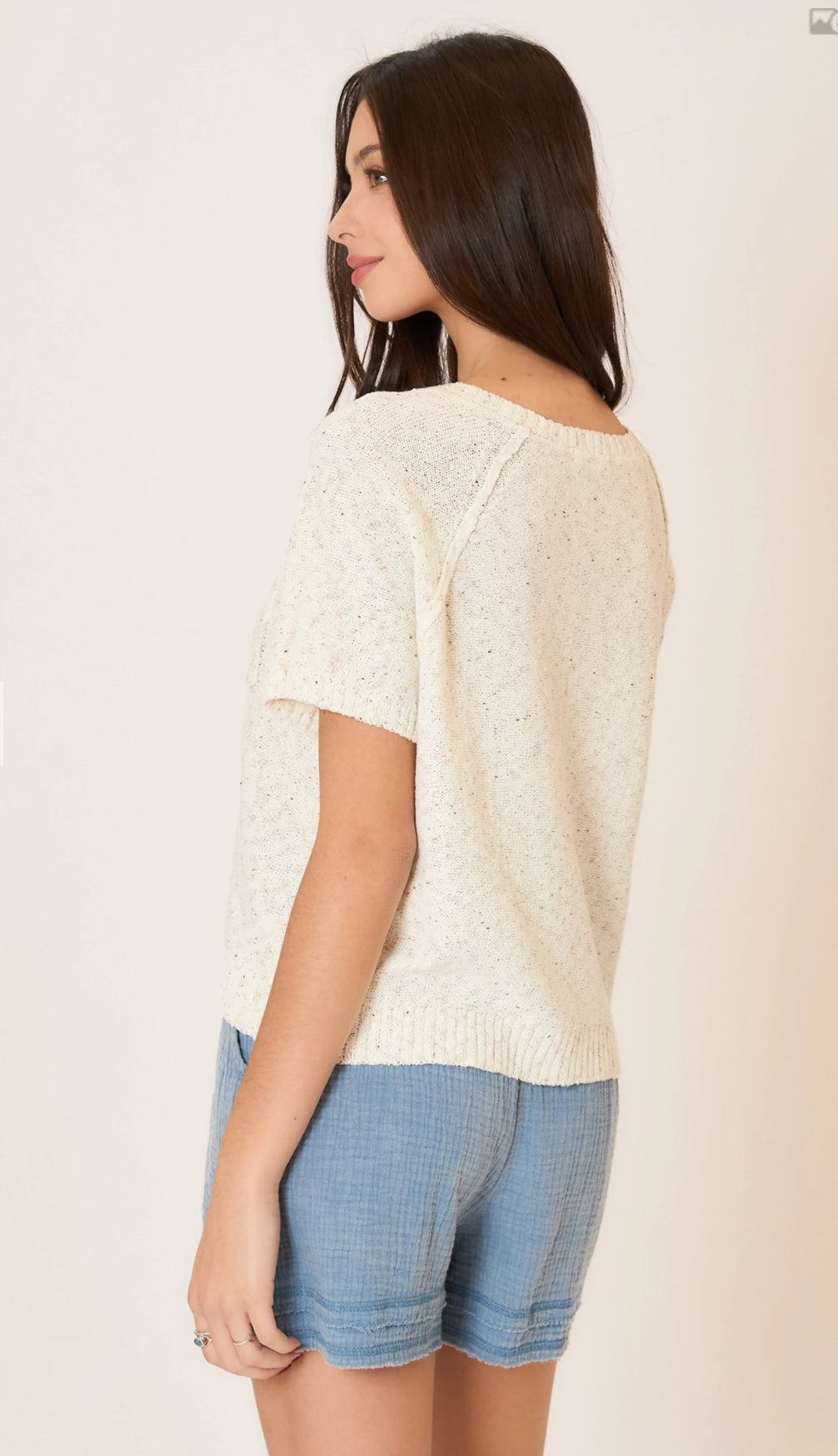 Light knit Melange 
Sweater Top