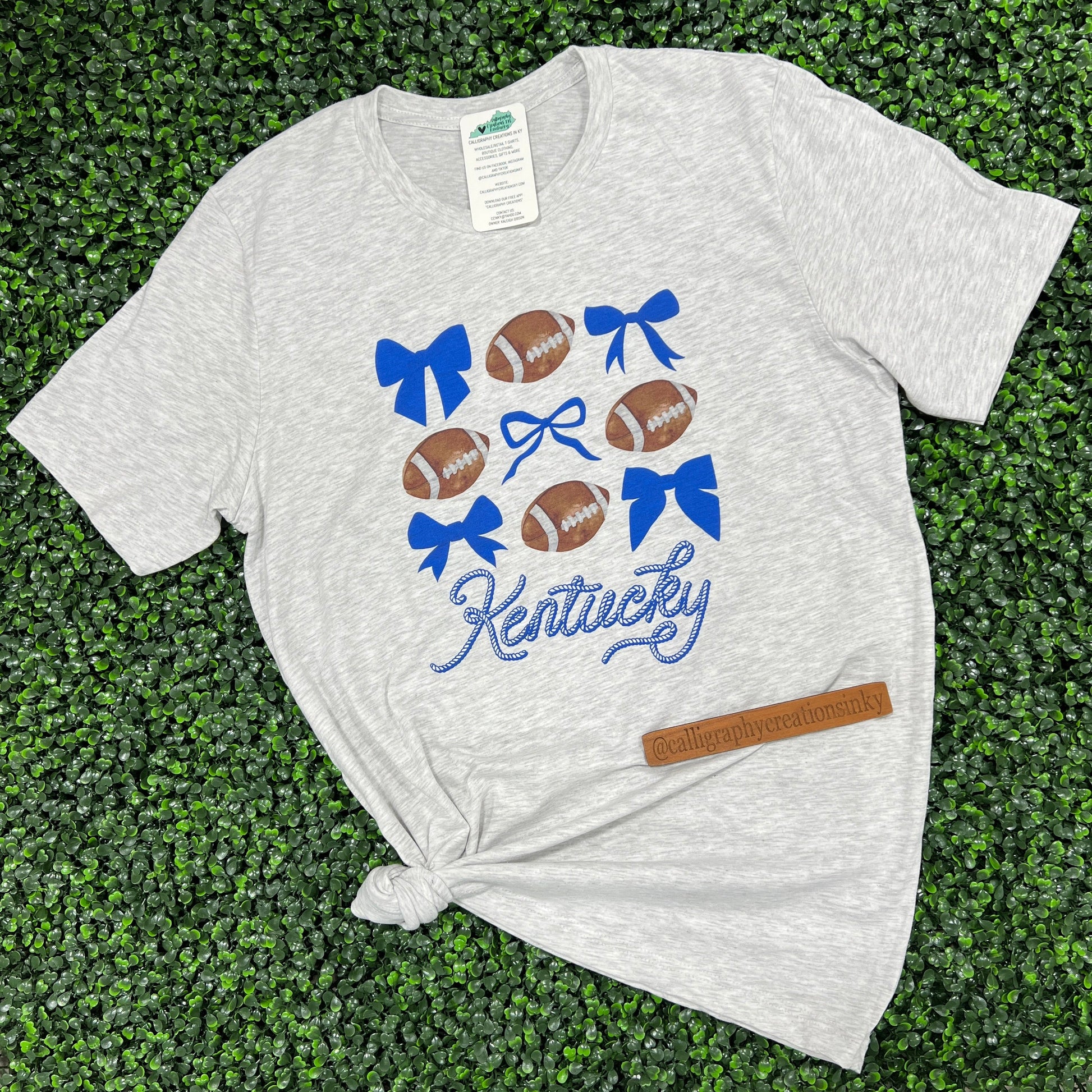 Football Bows Kentucky Tee - Talk of the Town