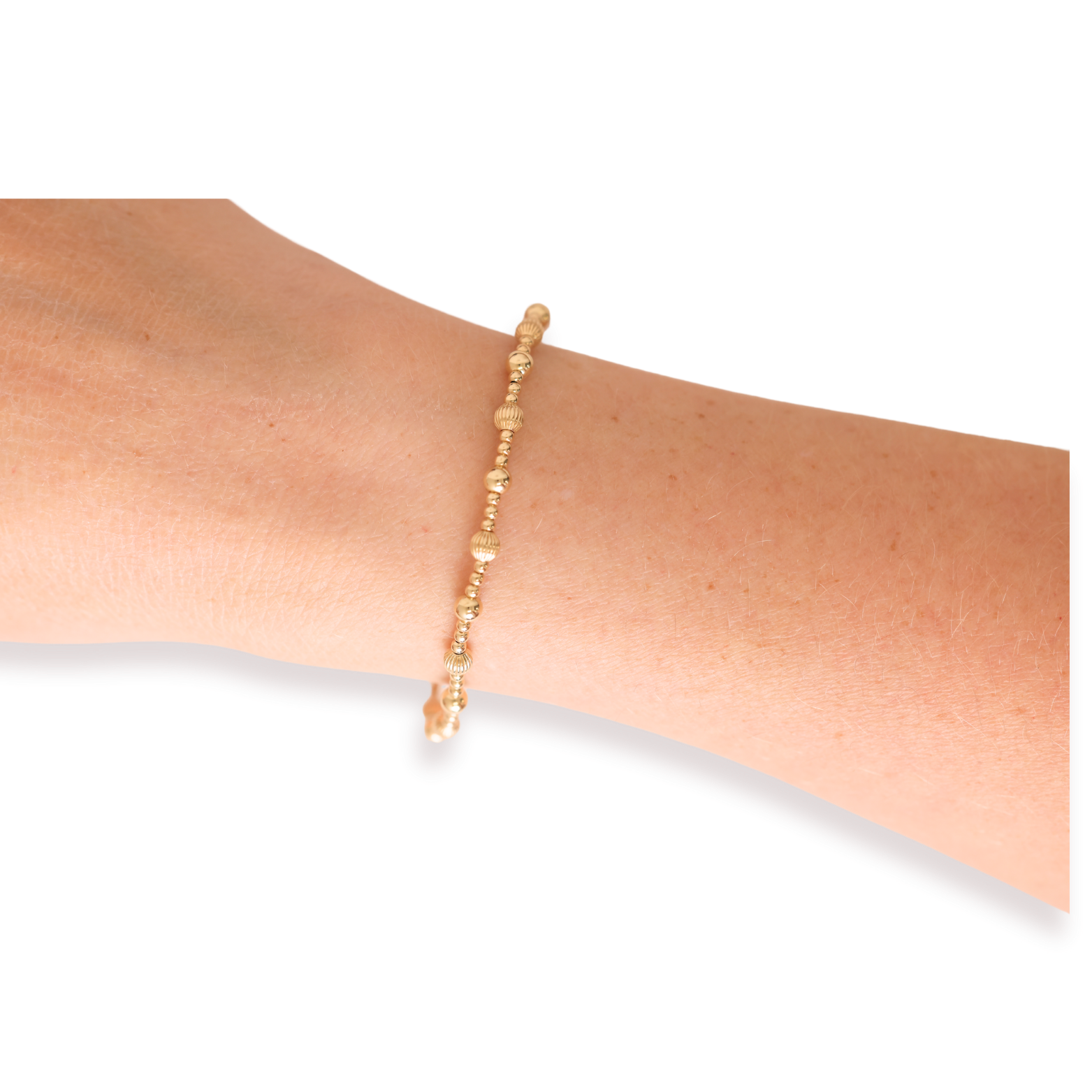 Palmer Fluted Bracelet: Standard 6.75 Inch | Beaded Blondes