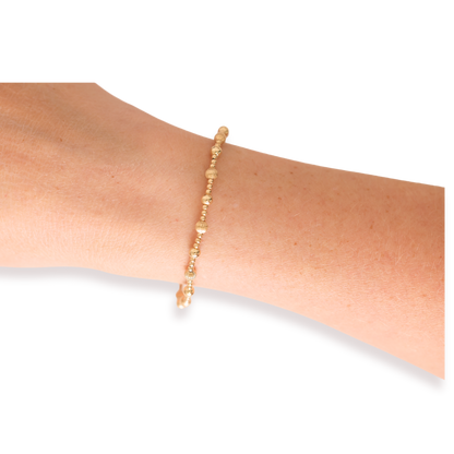 Palmer Fluted Bracelet: Standard 6.75 Inch | Beaded Blondes