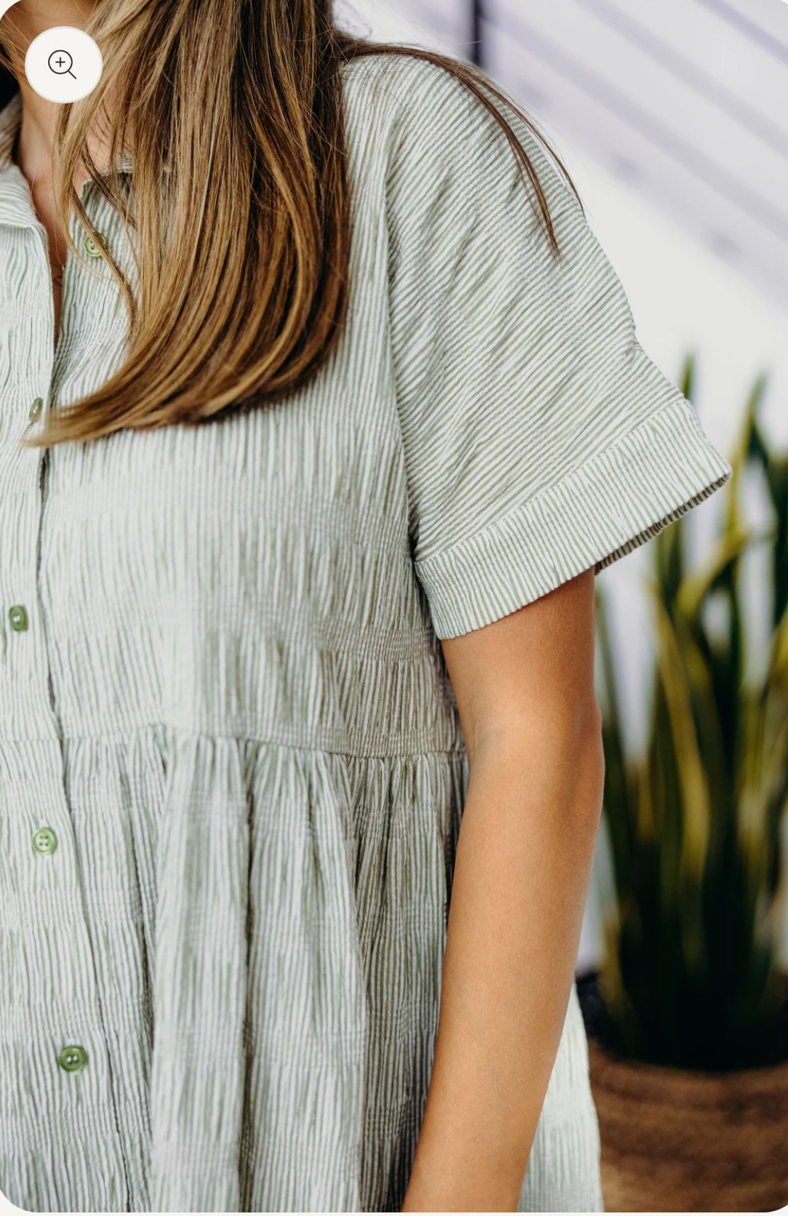 THE BLANCHE IN OLIVE STRIPE